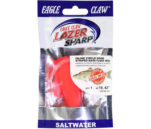 Eagle Claw Striped Bass Inline Circle Hook Float Rig