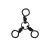Eagle Claw 3-Way Swivels - Black