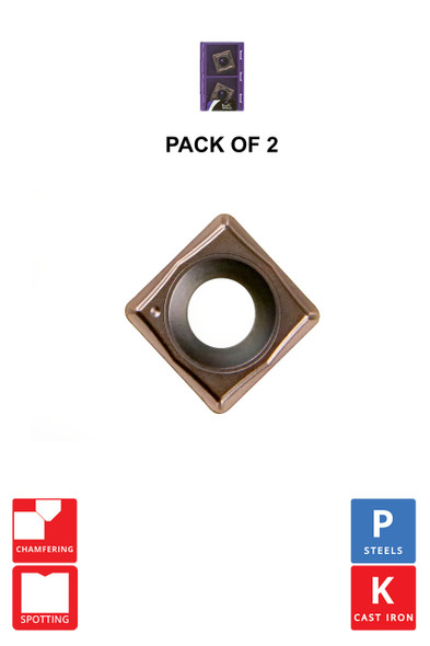 Ø 10mm Ares ARMT08 Spotting Insert - Steel Grade - For 23118-10 Holder - Pack of 2