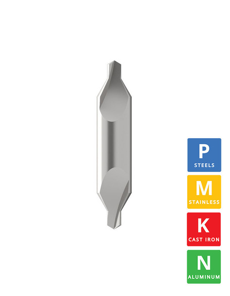 #2 2F Carbide Center Drill - 0.0781"Øx 0.078 Drill Length x 0.1875"ØShank x 2" OAL