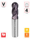 0.4375"Ø x 1" LOC x 2.75" OAL- Ballnose - TiAlN Coated - Perfect Pitch 4 4F Carbide Variable End Mill - **DISCONTINUED**