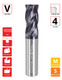 0.5"Ø x 1.25" LOC x 3" OAL - 0.03" Rad - TiAlN Coated - Perfect Pitch 4 4F Carbide Variable End Mill - **DISCONTINUED**