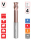 0.5"Ø x 0.625" LOC x 2.125"Reach x 4" OAL- Square End - ALROC-S Coated - V438 Reduced Neck 4F Carbide Variable End Mill