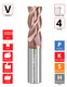 0.5"Ø x 1.625" LOC x 4" OAL- Square End - ALROC-S Coated - V438 4F Carbide Variable End Mill