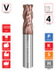 0.4375"Ø x 1" LOC x 2.75" OAL - 0.03" Rad - ALROC-S Coated - V438 4F Carbide Variable End Mill