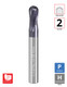 0.1875"Ø x 0.3125" LOC x 3" OAL- Ballnose - TiAlN Coated - 281 2F Carbide Hard Mill - **DISCONTINUED**