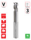 0.5"Ø x 0.625" LOC x 2.125"Reach x 4" OAL- Square End - Uncoated - A340 Reduced Neck 3F Carbide Variable End Mill