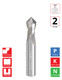 45° (90° Incl.) x 0.375"Ø x 0.875" LOC x 2.5" OAL - Uncoated - DM2 2F Carbide Drill Mill