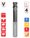 0.5"Ø x 0.625" LOC x 3.125"Reach x 6" OAL - 0.03" Rad - ALROC+ Coated - GT4 Reduced Neck 4F Carbide Variable End Mill