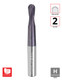 0.0313"Ø x 0.0625" LOC x 1.6"Reach x 3" OAL- Ballnose - TiAlN Coated - 271 2F Carbide Hard Mill - **DISCONTINUED**