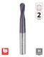 0.4375"Ø x 0.75" LOC x 2.25"Reach x 4" OAL- Ballnose - TiAlN Coated - 271 2F Carbide Hard Mill - **DISCONTINUED**