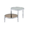 ACME Abbe Coffee Table in Glass & Chrome Finish LV00572