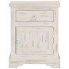 vidaXL Bedside Cabinet White 15.7"x11.8"x19.7" Solid Mango Wood