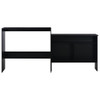 vidaXL Bar Table with 2 Table Tops Black 51.2"x15.7"x47.2"