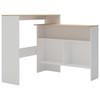 vidaXL Bar Table with 2 Table Tops White and Oak 51.2"x15.7"x47.2"