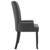 vidaXL Dining Chairs with Armrests 2 pcs Dark Gray Fabric