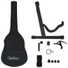 vidaXL 12 Piece Western Classical Guitar Set with 6 Strings Black 38"