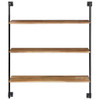 vidaXL Wall Shelf 37"x13.7"x44.4" Solid Acacia Wood