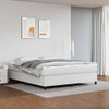 vidaXL Bed Frame White 76"x79.9" King Faux Leather