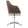 vidaXL Swivel Office Chair Brown Fabric