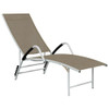 vidaXL Sun Lounger Textilene and Aluminum Taupe