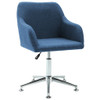 vidaXL Swivel Dining Chairs 4 pcs Blue Fabric