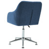 vidaXL Swivel Dining Chairs 4 pcs Blue Fabric