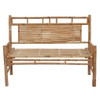 vidaXL Patio Bench with Cushion 47.2" Bamboo