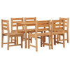 vidaXL 7 Piece Patio Dining Set Solid Wood Teak