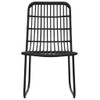 vidaXL Dining Set Black Poly rattan, powder-coated steel, glass Regular