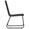 vidaXL Dining Set Black Poly rattan, powder-coated steel, glass Regular