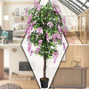 6-Feet Artificial Wisteria Silk Indoor-Outdoor Tree  - Color: Green