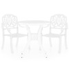 vidaXL 3 Piece Bistro Set Cast Aluminum White