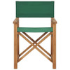 vidaXL Director's Chairs 2 pcs Solid Teak Wood Green