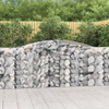 vidaXL Arched Gabion Basket 157.5"x19.7"x39.4"/47.2" Galvanized Iron