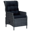  Garden Dining Set Dark Grey Powder-Coated Steel Compact
