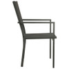 vidaXL Patio Chairs 4 pcs Textilene and Steel Black and Anthracite