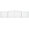 vidaXL Gabion Basket Set of 3 Silver Galvanized Iron A949-3146984