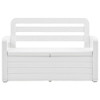 vidaXL Patio Storage Bench 52.2" Plastic White