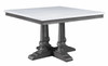 ACME Yabeina Square Dining Table , Marble Top & Gray Oak Finish 73270