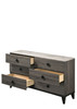 ACME Avantika Dresser, Faux Marble & Rustic Gray Oak 27675