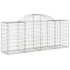 vidaXL Arched Gabion Baskets 5 pcs 78.7"x19.7"x31.5"/39.4" Galvanized Iron