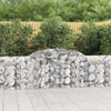 vidaXL Arched Gabion Baskets 2 pcs 118.1"x11.8"x31.5"/39.4" Galvanized Iron