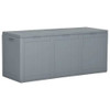 vidaXL Patio Storage Box 71.3 gal Gray PP Rattan