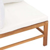 vidaXL 2-seater Patio Bench with Cream Cushions Solid Teak Wood