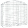 vidaXL Arched Gabion Basket 59.1"x19.7"x47.2"/55.1" Galvanized Iron