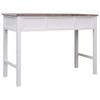  Desk Brown and White Paulownia Wood and Poplar Wood