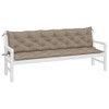 vidaXL Garden Bench Cushions 2pcs Taupe 78.7"x19.7"x2.8" Oxford Fabric