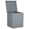 vidaXL Patio Storage Box 23.8 gal Gray PP Rattan