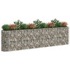 vidaXL Gabion Raised Bed Galvanized Iron 157.5"x19.7"x39.4"